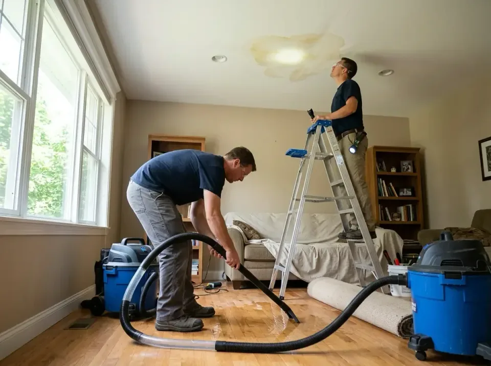 Wet-dry Vacuum — Residential Living Room — Wet-dry Vacuum, Stepladder, Flashlight, Residential Living Room, Emergency Water…